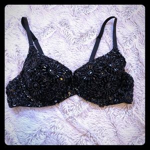 Forever 21 Beaded Black Bra Top